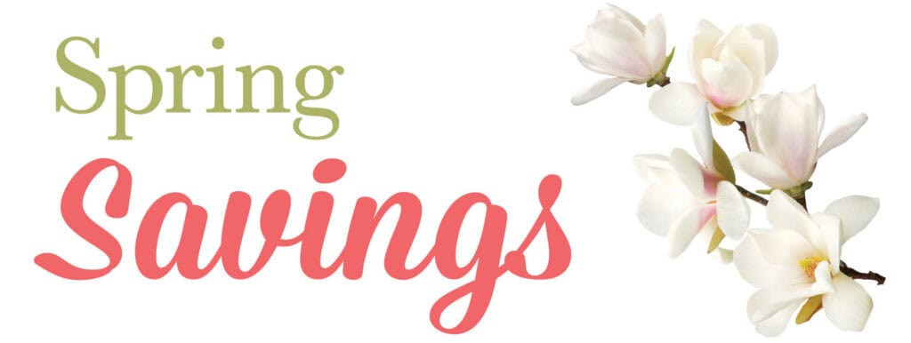 Spring Savings and pretty flower