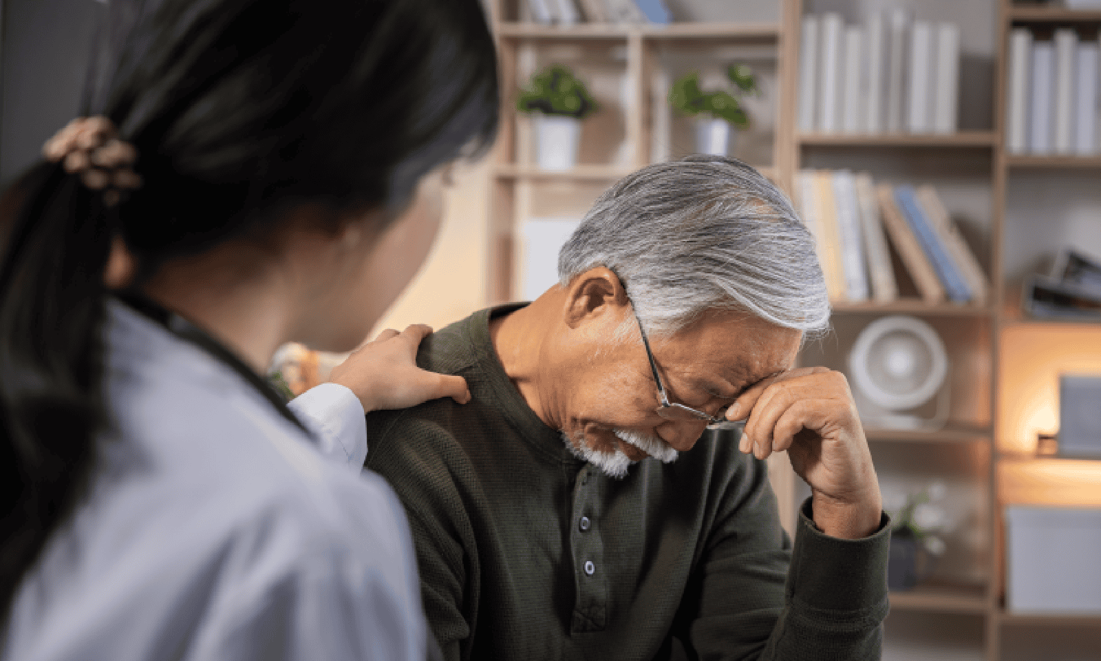 Caregiver providing home care