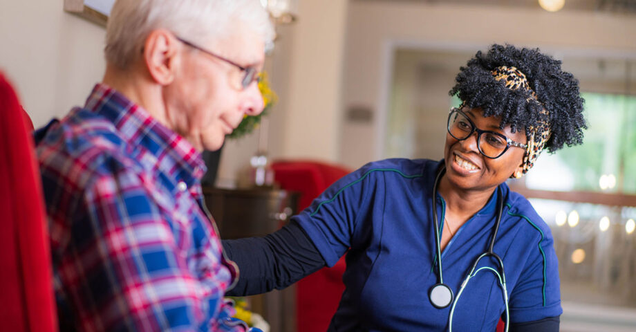 Nurse and Resident | Senior Care Woodbridge