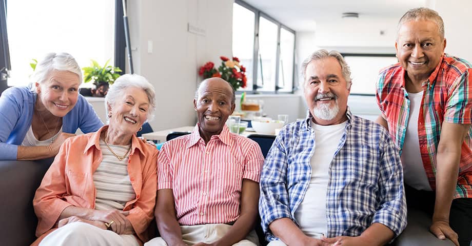group of happy seniors